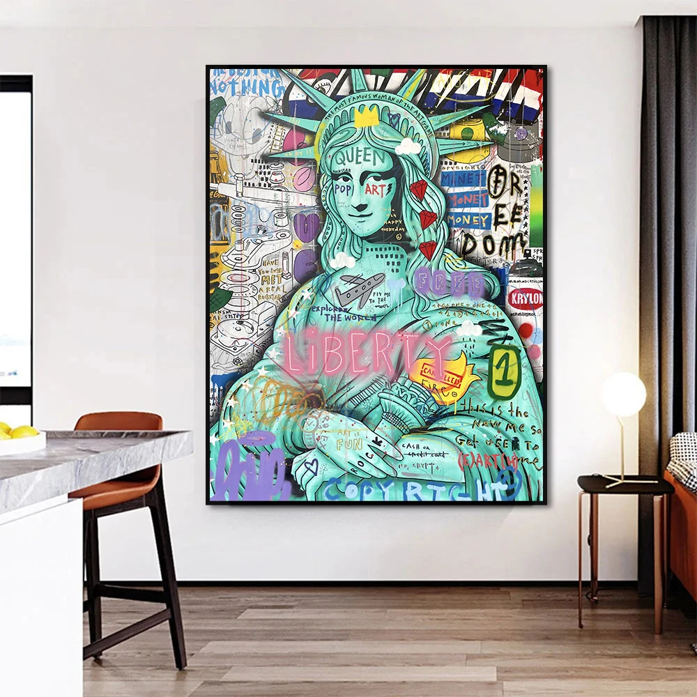 Street Graffiti Statue Of Liberty Canvas Painting Poster And Print Wall Art Picture Modern Pop Home Decor Suitable For Bedroom
Street Graffiti Statue Of Liberty Canvas Painting Poster And Print Wall Art Picture Modern Pop Home Decor Suitable For Bedroom