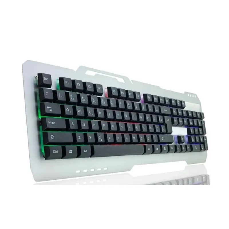 Gamer Keyboard USB ColorFul Backlight Base Metal Gold and Silver FC-543 Super OFF
Gamer Keyboard USB ColorFul Backlight Base Metal Gold and Silver FC-543 Super OFF