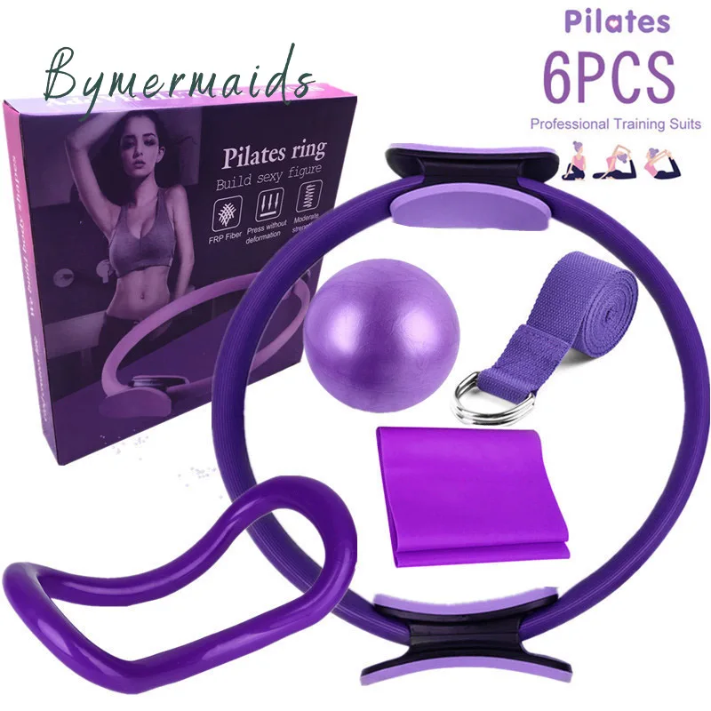 Bymermaids 6 PCS Pilates Yoga Ring Exercise Fitness Magic Circle Exercise Balance Ball Elastic Belt Gym Yoga Accessories Women
Bymermaids 6 PCS Pilates Yoga Ring Exercise Fitness Magic Circle Exercise Balance Ball Elastic Belt Gym Yoga Accessories Women