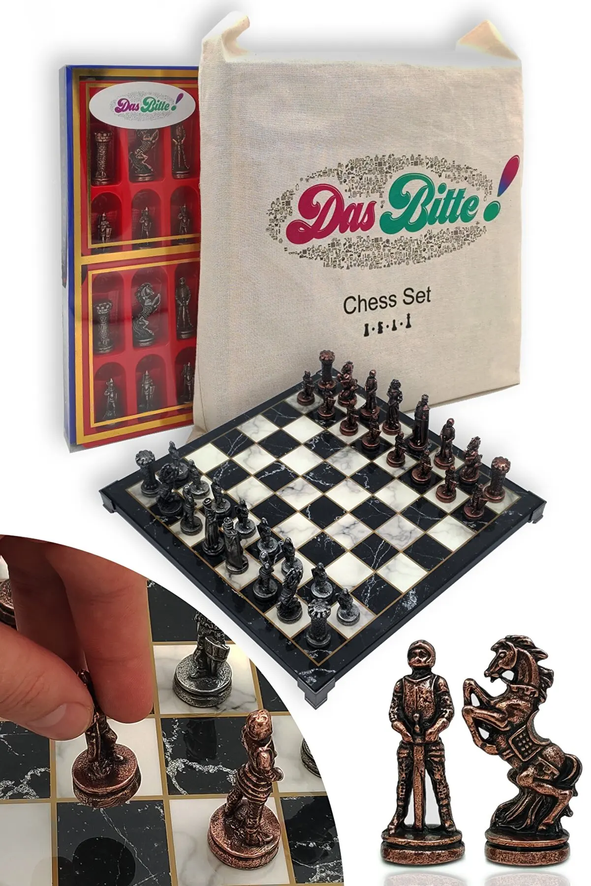 Scandinavian Medieval Soldier Figures Chrome Metal Chess Set 31cm x 31cm Handmade Pieces Natural Solid Wooden Chessboard Marble
Scandinavian Medieval Soldier Figures Chrome Metal Chess Set 31cm x 31cm Handmade Pieces Natural Solid Wooden Chessboard Marble