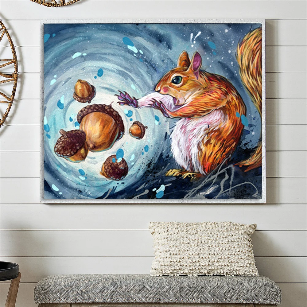 Squirrel Art Print Harvest Funny Painting Canvas Prints Painting Wall Art Pictures for Living Room Decoration Mixed Media Art
Squirrel Art Print Harvest Funny Painting Canvas Prints Painting Wall Art Pictures for Living Room Decoration Mixed Media Art