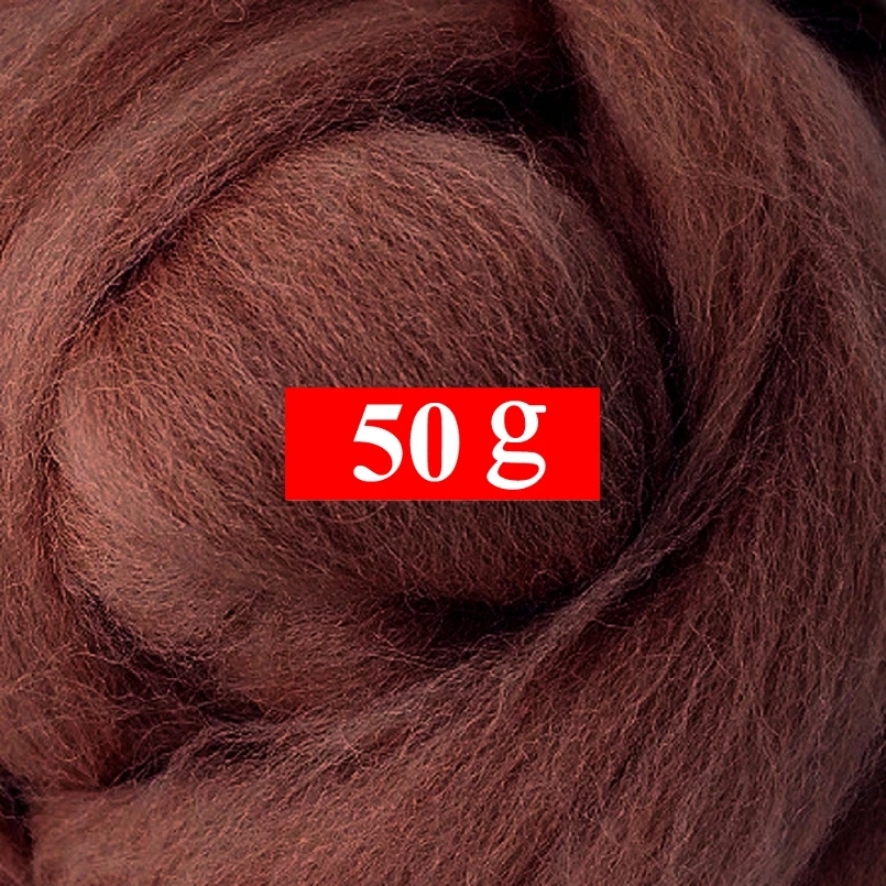 

50g Merino Wool Roving for Needle Felting Kit, 100% Pure Felting Wool, Soft, Delicate, Can Touch the Skin (Color 20)