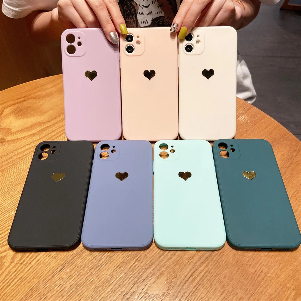 Cute Love Heart Phone Case For iPhone 13 Pro Max 11 12 Mini X XR XS Max 7 8 Plus SE 2020 Liquid Silicon Soft TPU Cover
Cute Love Heart Phone Case For iPhone 13 Pro Max 11 12 Mini X XR XS Max 7 8 Plus SE 2020 Liquid Silicon Soft TPU Cover