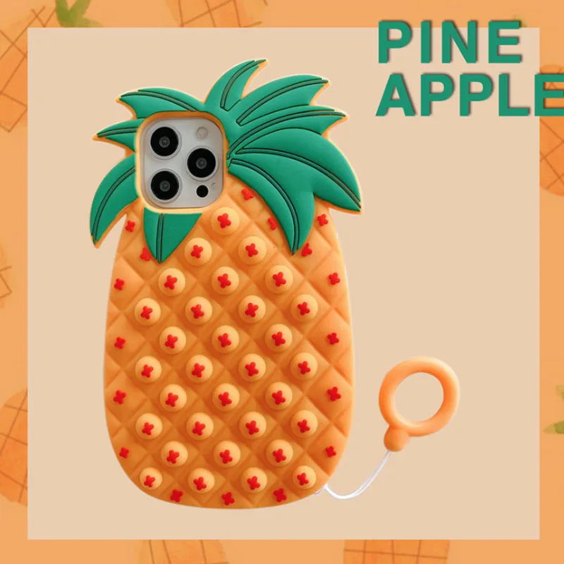 For iPhone 12 Funny Cute Silicone Design Phone Case Carton Cover for Kids Girls, 3D Skin Fun Bubble Protective Shell Pineapple
For iPhone 12 Funny Cute Silicone Design Phone Case Carton Cover for Kids Girls, 3D Skin Fun Bubble Protective Shell Pineapple