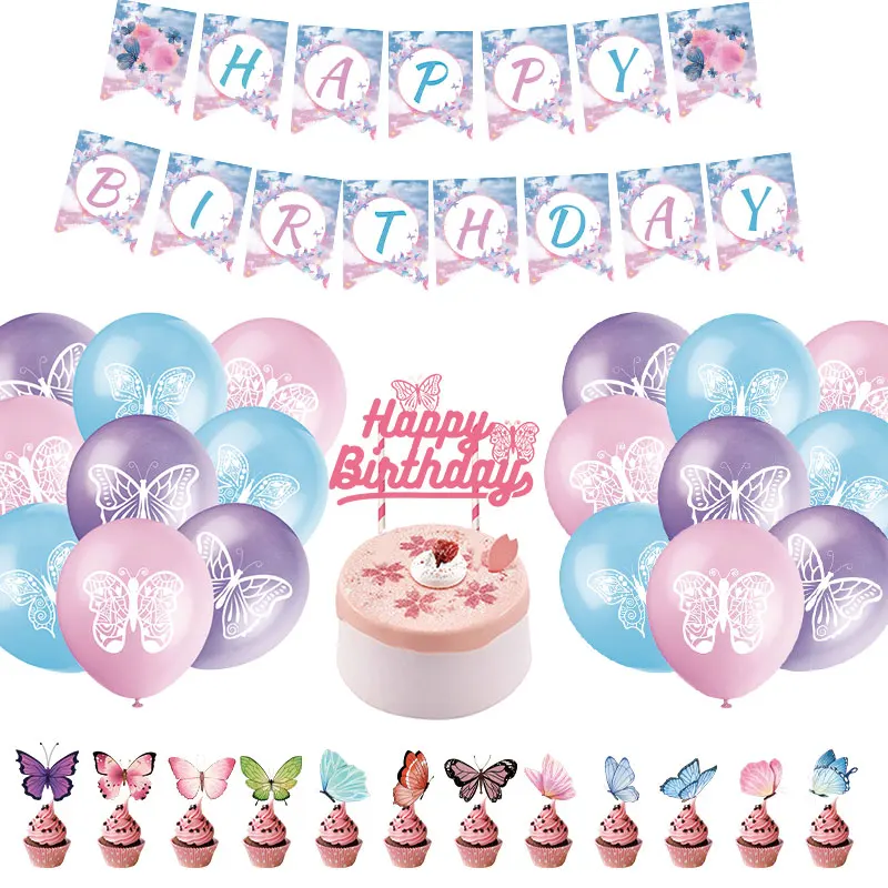 Butterfly Party Decorations Happy Birthday Banner Butterfly Theme Balloons Cupcake Toppers kids Baby Shower Party Decoration
Butterfly Party Decorations Happy Birthday Banner Butterfly Theme Balloons Cupcake Toppers kids Baby Shower Party Decoration