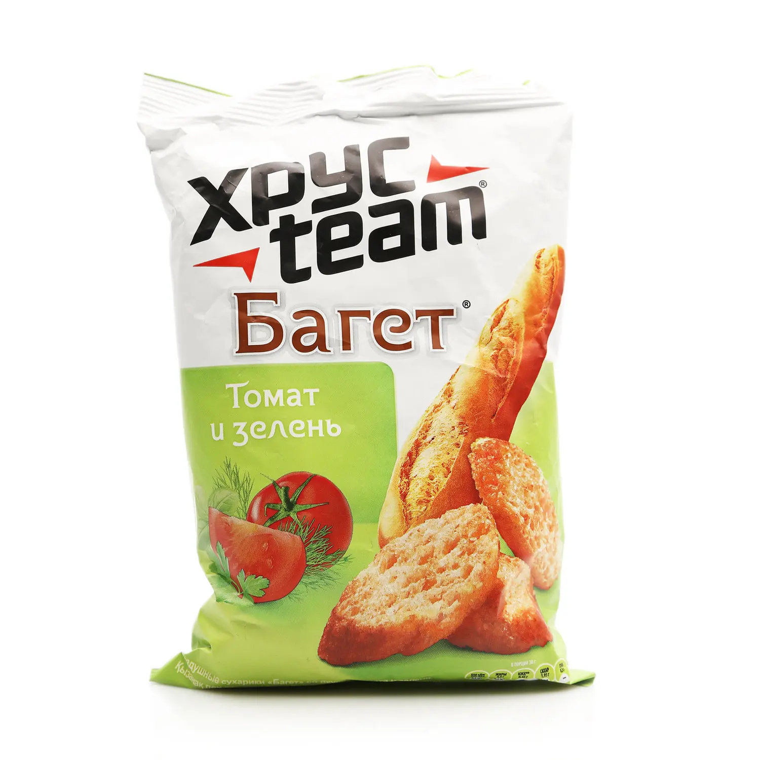 Сухарики Багет Томат и зелень ТМ Хруст team (Хруст тим) | Продукты