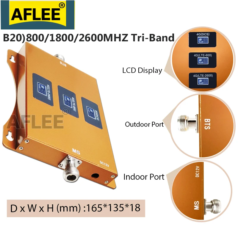 B20 800 900 1800 2100 2600mhz CellPhone Cellular Booster Tri-Band 4g Repeater GSM 2G 3G 4G Cellular Amplifier 4G Signal Booster
B20 800 900 1800 2100 2600mhz CellPhone Cellular Booster Tri-Band 4g Repeater GSM 2G 3G 4G Cellular Amplifier 4G Signal Booster