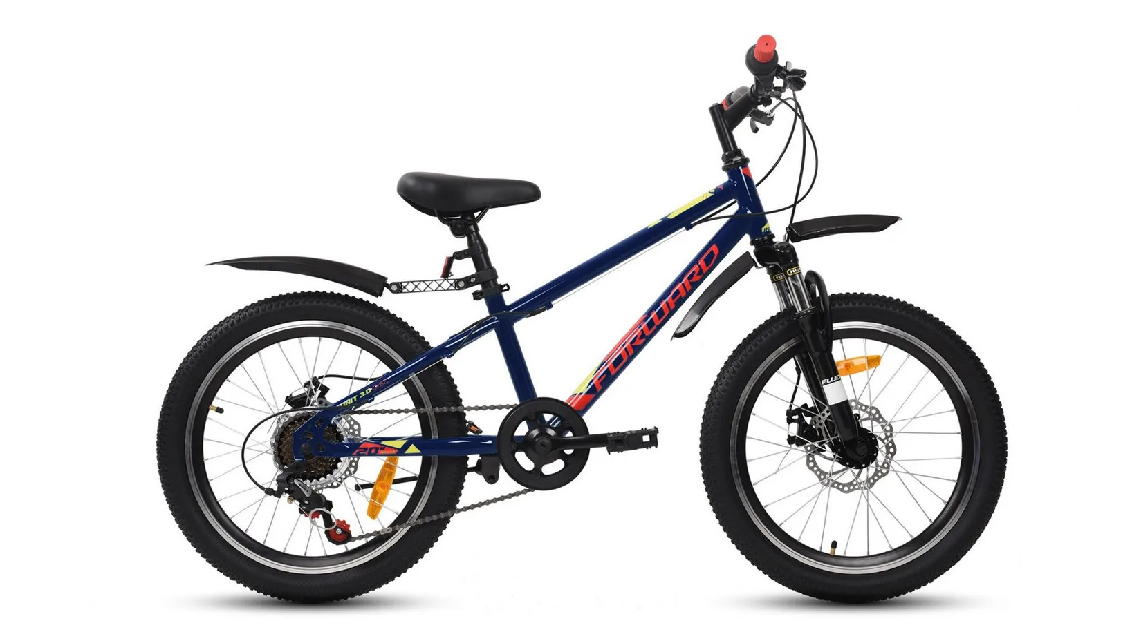 Велосипед FORWARD UNIT 20 3.2 DISC (20" 6 ск. рост 10.5") 2021 темно-синий/красный | Спорт и