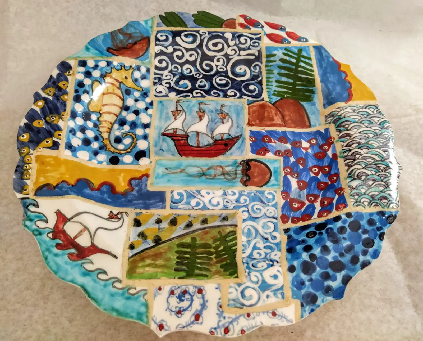 Finecraft Handmade 100% Original and Original Design Ceramic, Tile Decorative Plate Es-607
Finecraft Handmade 100% Original and Original Design Ceramic, Tile Decorative Plate Es-607