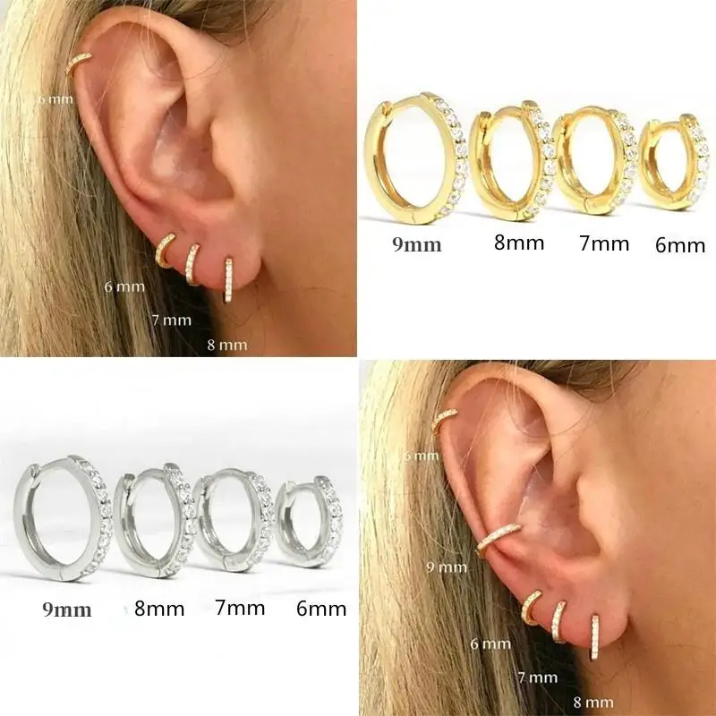 1 Pair Gold CZ Small Hoop Huggie Earrings Women's Cartilage Earrin Minimalist Jewelry for Girlfriends Gifts
1 Pair Gold CZ Small Hoop Huggie Earrings Women's Cartilage Earrin Minimalist Jewelry for Girlfriends Gifts