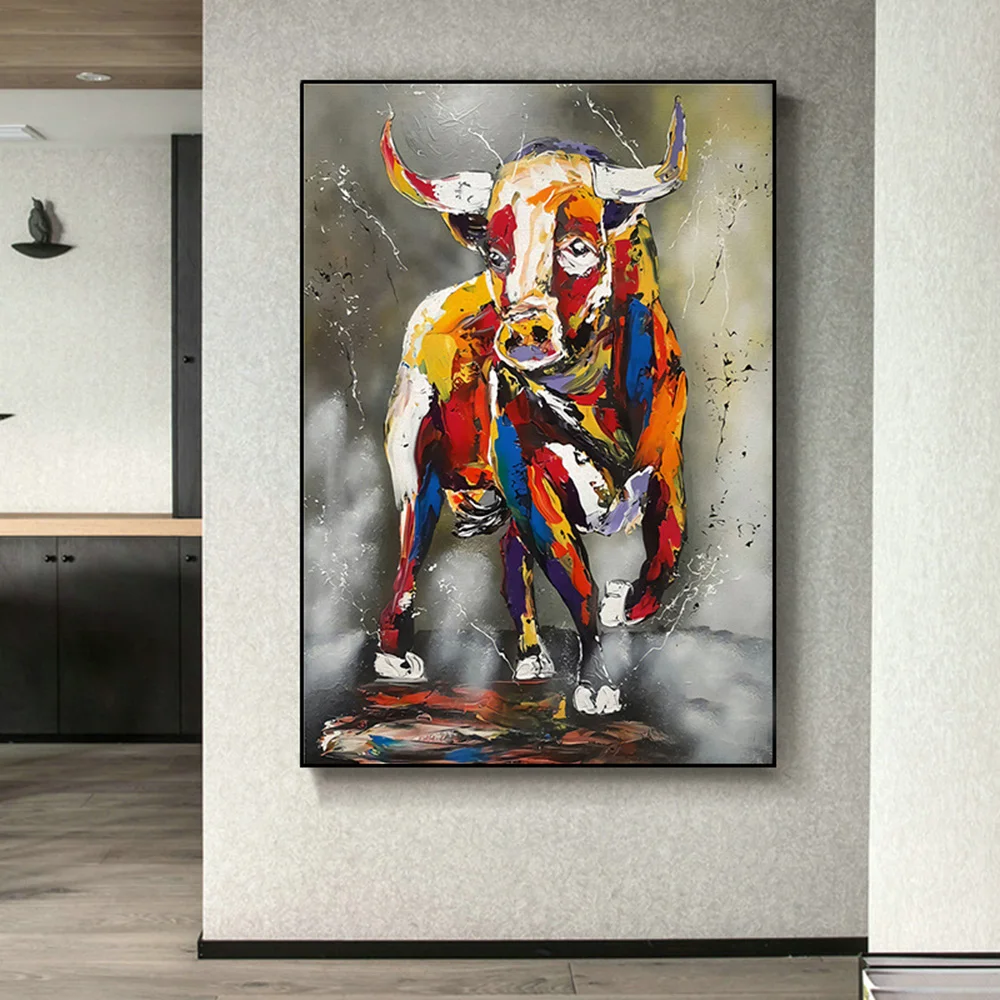 Graffiti Animal Bull Color Canvas Painting Modern Abstract Art Animal Picture For Living Room Poster And Print Modern Home Decor
Graffiti Animal Bull Color Canvas Painting Modern Abstract Art Animal Picture For Living Room Poster And Print Modern Home Decor