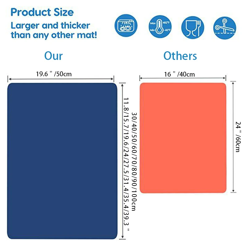 Очень большой силиконовый коврик термостойкий лист водонепроницаемый протектор