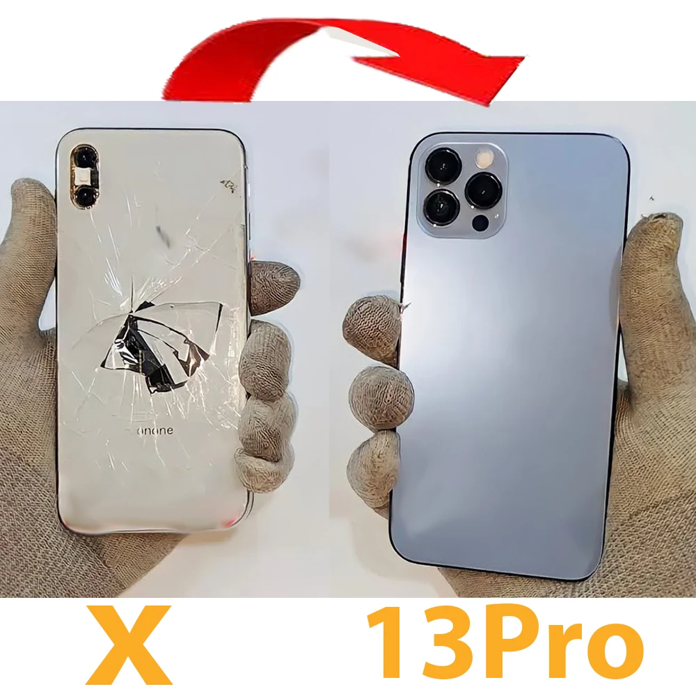 Rear Cover For iPhone X Housing like 13 Pro, for iPhone X Convert to 13Pro Carcass Free Side Button ,Case & Flash
Rear Cover For iPhone X Housing like 13 Pro, for iPhone X Convert to 13Pro Carcass Free Side Button ,Case & Flash