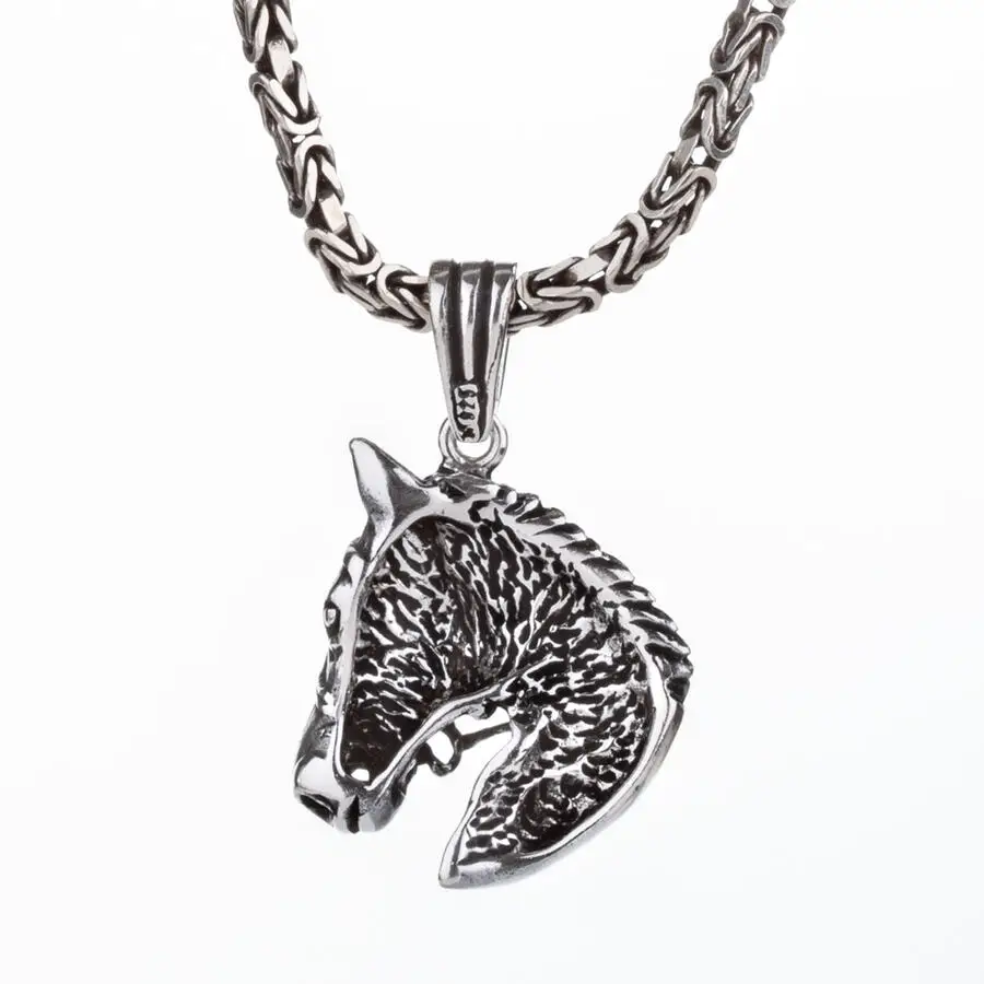925 Sterling Silver Horse Head Men Necklace With King Chain Fashion Turkish Premium Quality Handmade Jawelery
925 Sterling Silver Horse Head Men Necklace With King Chain Fashion Turkish Premium Quality Handmade Jawelery