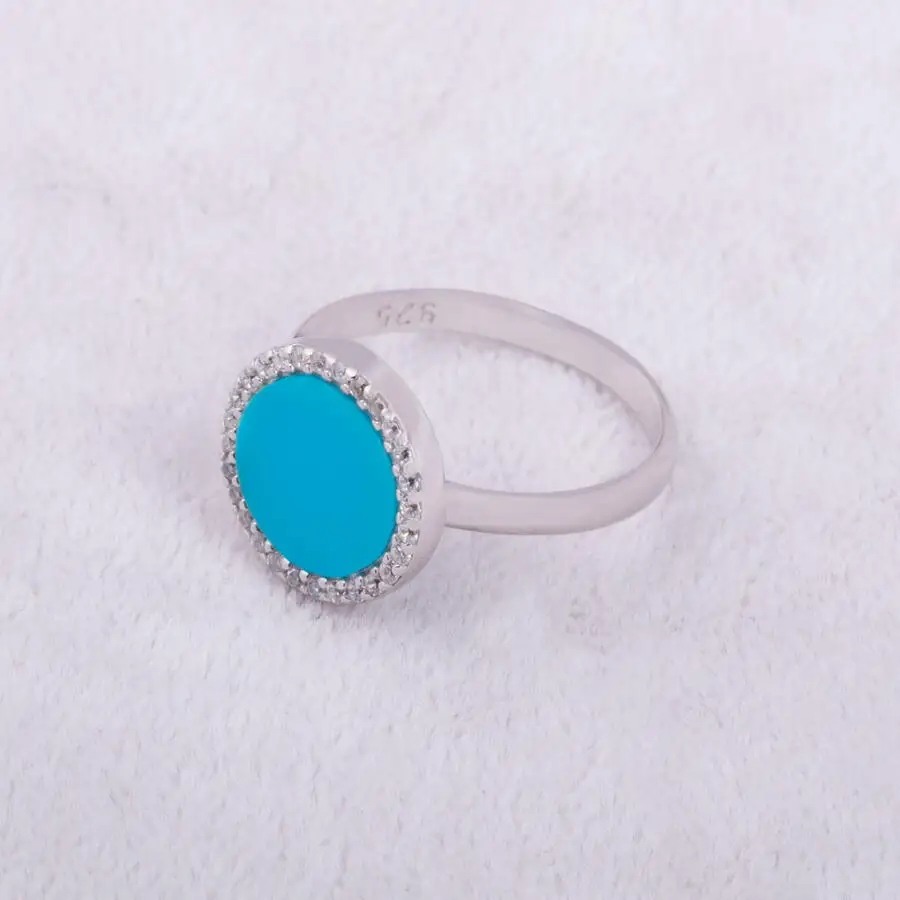 925 Sterling Silver Zircon Stone Embroidered Ladies Ring Oval Cut Turquoise St Fashion Turkish Premium Quality Handmade Jawelery
925 Sterling Silver Zircon Stone Embroidered Ladies Ring Oval Cut Turquoise St Fashion Turkish Premium Quality Handmade Jawelery