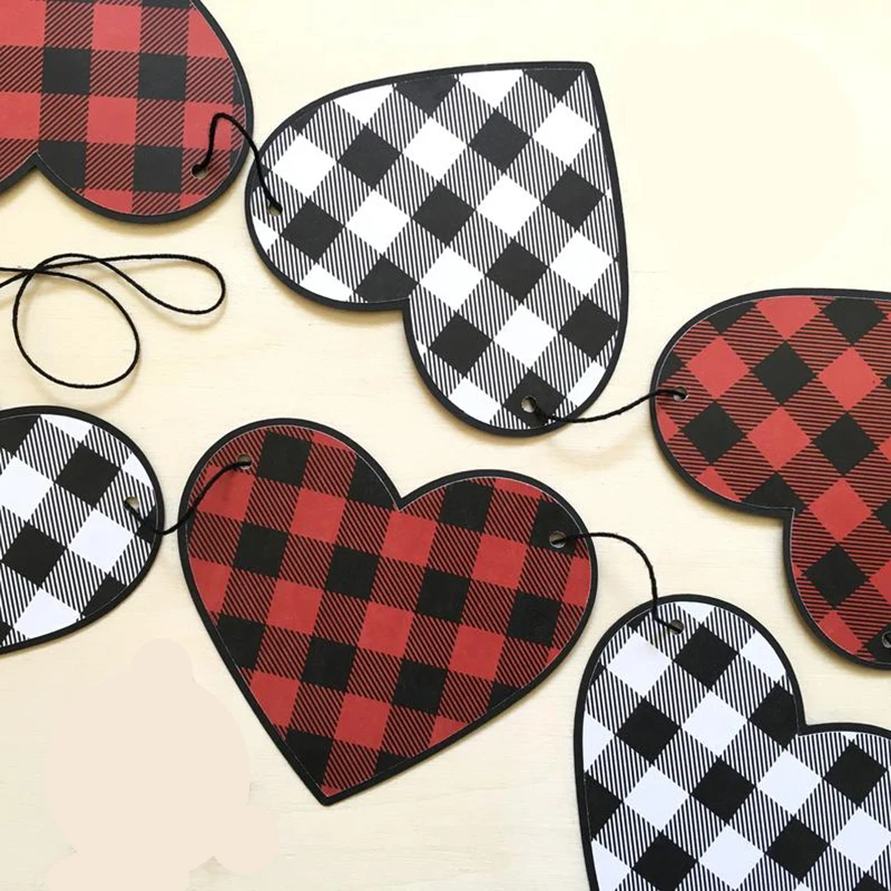 Buffalo Plaid Heart Garland Valentine Party Decor Lumberjack, Graduation, Wedding, baby Shower Party Supplies
Buffalo Plaid Heart Garland Valentine Party Decor Lumberjack, Graduation, Wedding, baby Shower Party Supplies