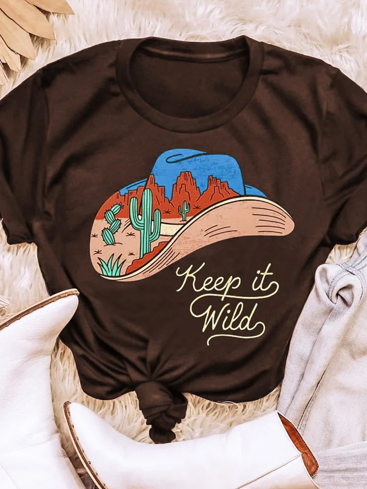 Футболка Keep It Wild Cactus, новая летняя футболка, женские повседневные топы с круглым вырезом и коротким рукавом с буквенным принтом, свободная ф...
Футболка Keep It Wild Cactus, новая летняя футболка, женские повседневные топы с круглым вырезом и коротким рукавом с буквенным принтом, свободная ф...