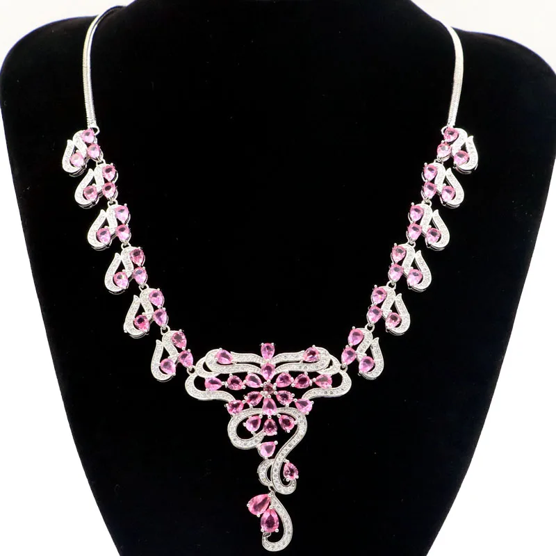 57x48mm Big Heavy 35g Pink Tourmaline Smokey Topaz Woman's Wedding Silver Necklace 17.5-18.5inch
57x48mm Big Heavy 35g Pink Tourmaline Smokey Topaz Woman's Wedding Silver Necklace 17.5-18.5inch