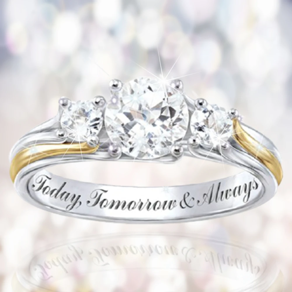 Romantic Women's Crystal Engagement Rings Fashion Lady Everyday Accessories Beautiful Wedding Party Jewelry Valentine's Day Gift
Romantic Women's Crystal Engagement Rings Fashion Lady Everyday Accessories Beautiful Wedding Party Jewelry Valentine's Day Gift