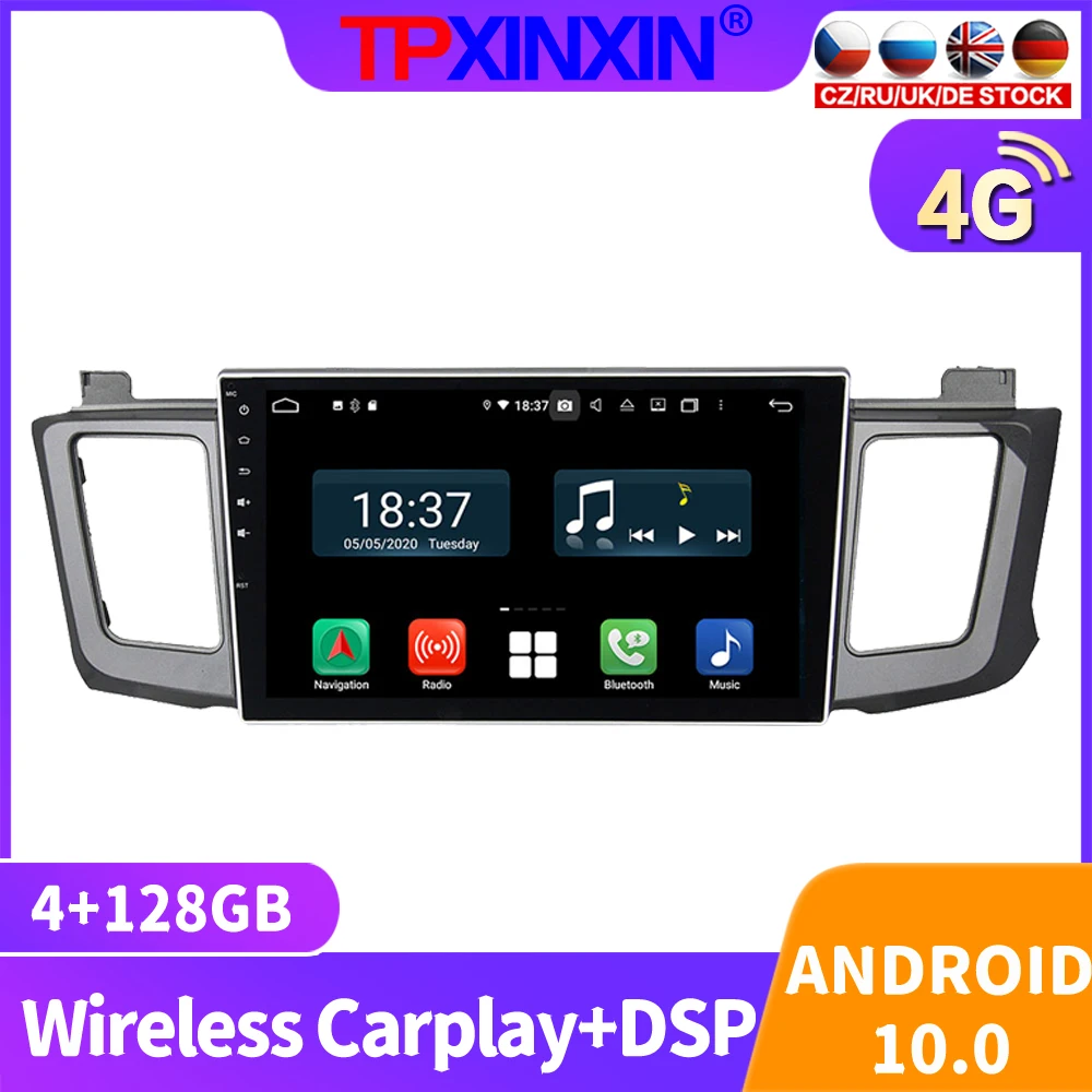 Автомагнитола 2DIN 128 ГБ Android для Toyota RAV4 RAV 4 2013 - 2018 Carplay 4G Автомобильная Мультимедиа