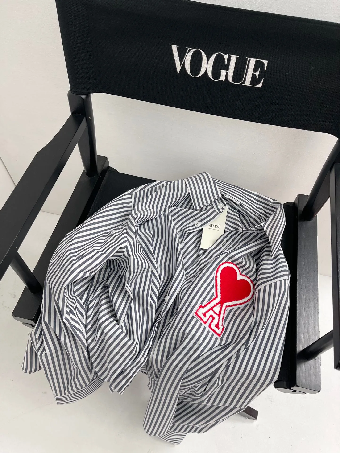 

21ss New luxury brand design Ami de Coeur Paris Stripes Blouse Shirt Men Women Streetwear Sweatshirt Outdoor T-shirts