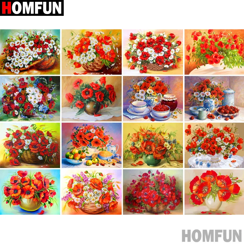 HOMFUN Rhinestone Painting Crystal Decor Diy Diamond Painting "Poppy Chrysanthemum" 3D Cross Stitch Pattern Diamond Embroidery
HOMFUN Rhinestone Painting Crystal Decor Diy Diamond Painting "Poppy Chrysanthemum" 3D Cross Stitch Pattern Diamond Embroidery