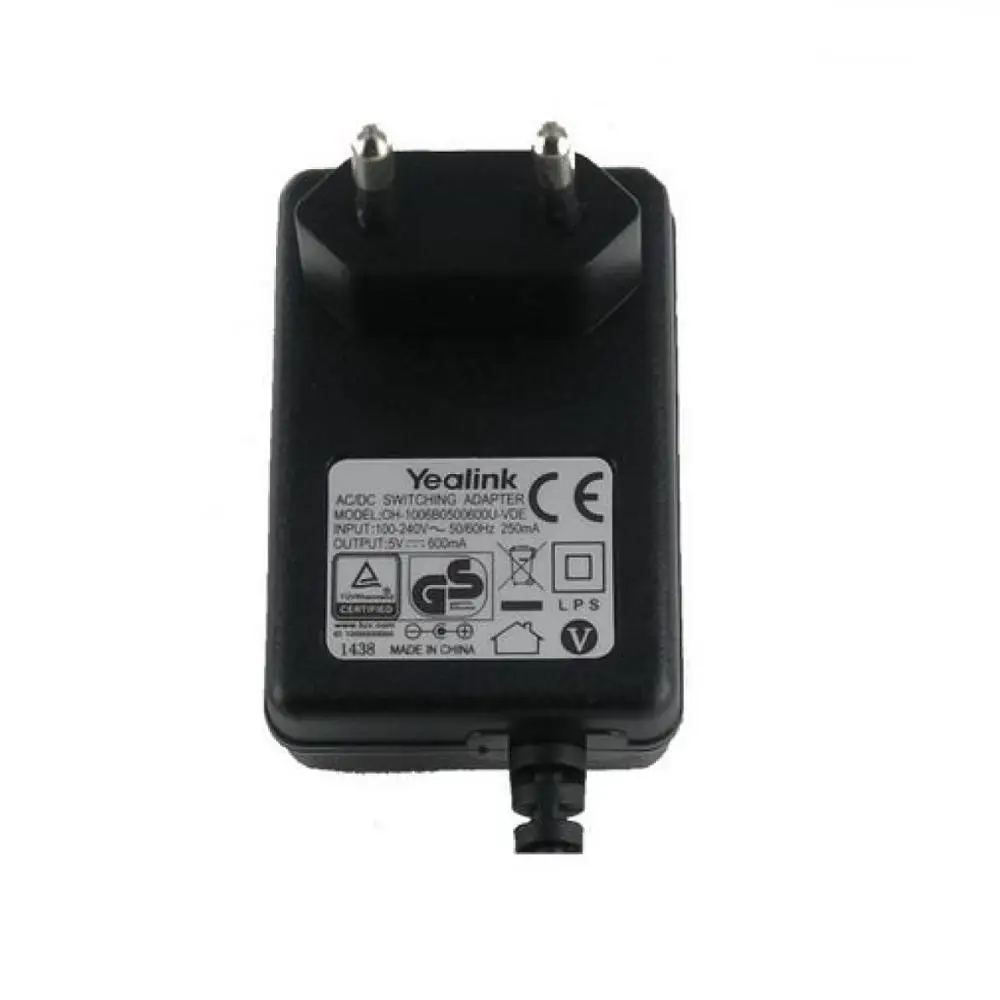 Блок питания Yealink 5VDC 600mA для SIP T19(P) T21(P) T23P T23G T40P W52P W52H W56P W56H|Адаптер передачи речи по