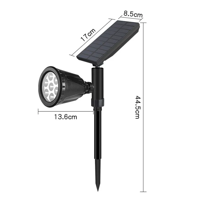 Solar Powered 7LED Solar Spotlight Lawn Flood Light Outdoor Garden Adjustable 7 Color in 1 Wall Lamp Landscape Light
Solar Powered 7LED Solar Spotlight Lawn Flood Light Outdoor Garden Adjustable 7 Color in 1 Wall Lamp Landscape Light