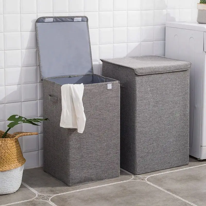 Cotton Laundry Basket with Cover Bathroom Laundry Basket Large Kitchen Storage Basket Home Collapsible Waterproof Laundry Hamper
Cotton Laundry Basket with Cover Bathroom Laundry Basket Large Kitchen Storage Basket Home Collapsible Waterproof Laundry Hamper