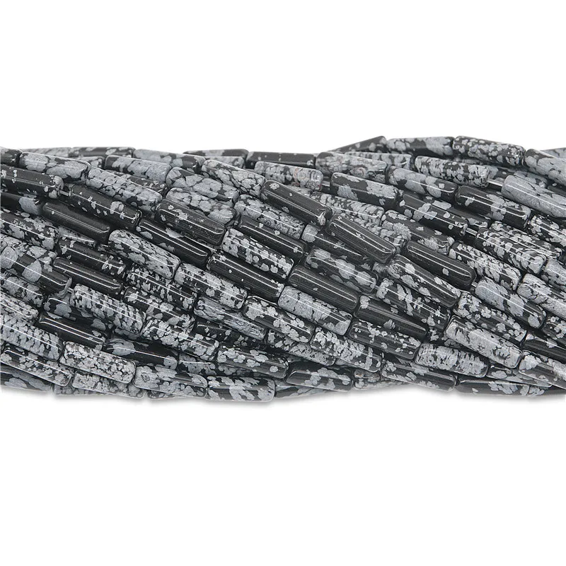 Natural Stone Snowflake Obsidian Beads Strand Tube Cylinder 4x13mm Jewelry Findings For Making Bracelet DIY Earrings
Natural Stone Snowflake Obsidian Beads Strand Tube Cylinder 4x13mm Jewelry Findings For Making Bracelet DIY Earrings