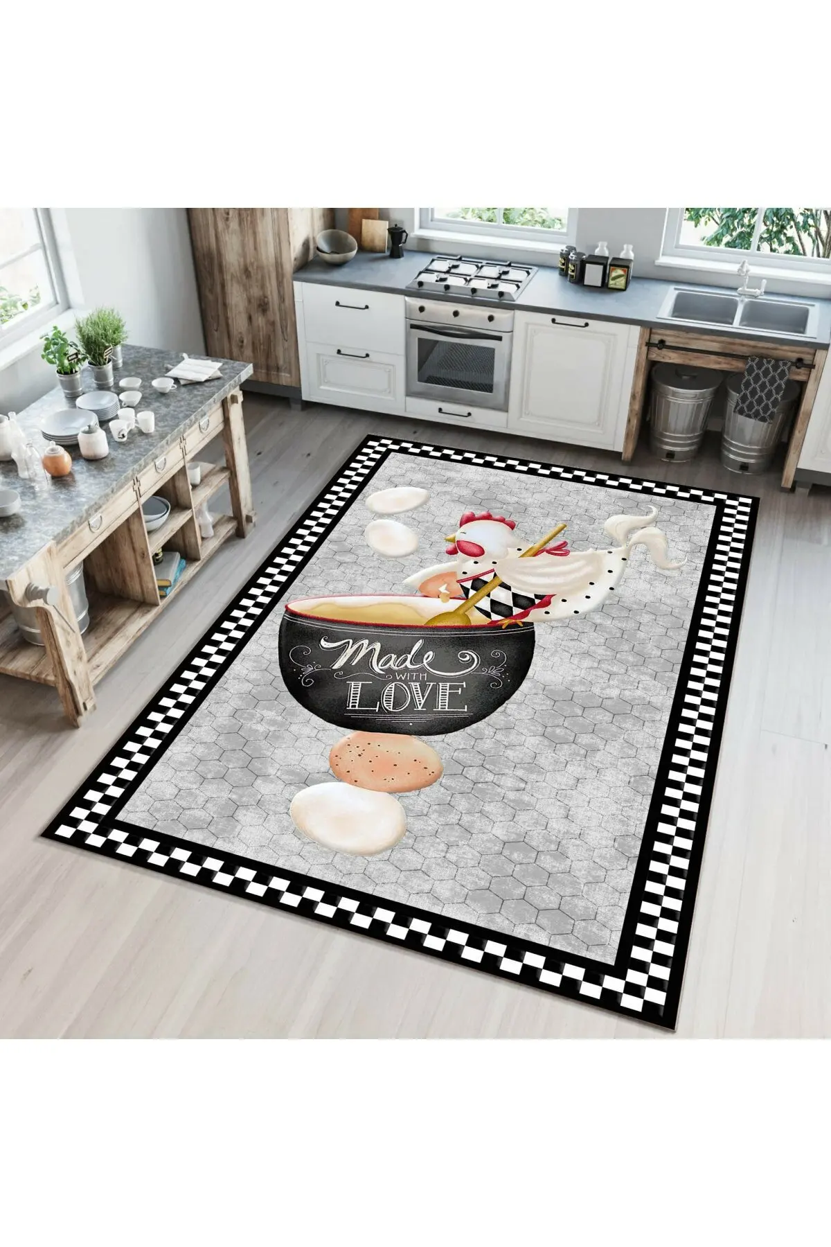 Decorative Kitchen Rug Washable Artificial Leather Cold-Proof Sole Foal Feather Easy Clean Stain-resistant Fabric 
Decorative Kitchen Rug Washable Artificial Leather Cold-Proof Sole Foal Feather Easy Clean Stain-resistant Fabric