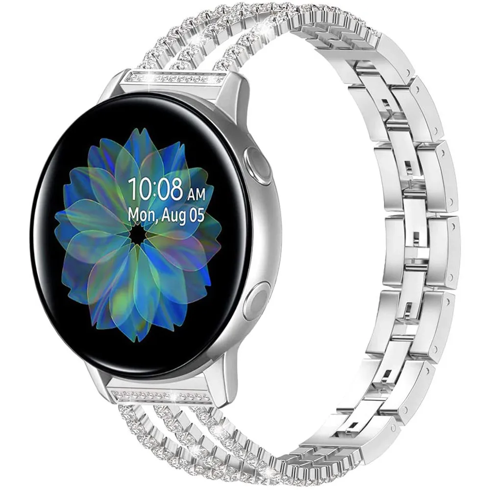 Ремешок Женский со стразами для наручных часов Samsung Galaxy Watch 4 Classic браслет