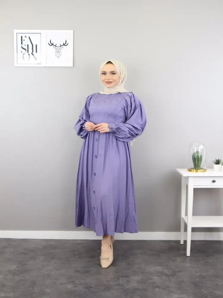 Balloon Sleeve Embroidered Detailed Dress Maxi Size Asymmetric Buttoned Linen Fabric Muslim Fashion Hijab Kaftan Abaya
Balloon Sleeve Embroidered Detailed Dress Maxi Size Asymmetric Buttoned Linen Fabric Muslim Fashion Hijab Kaftan Abaya