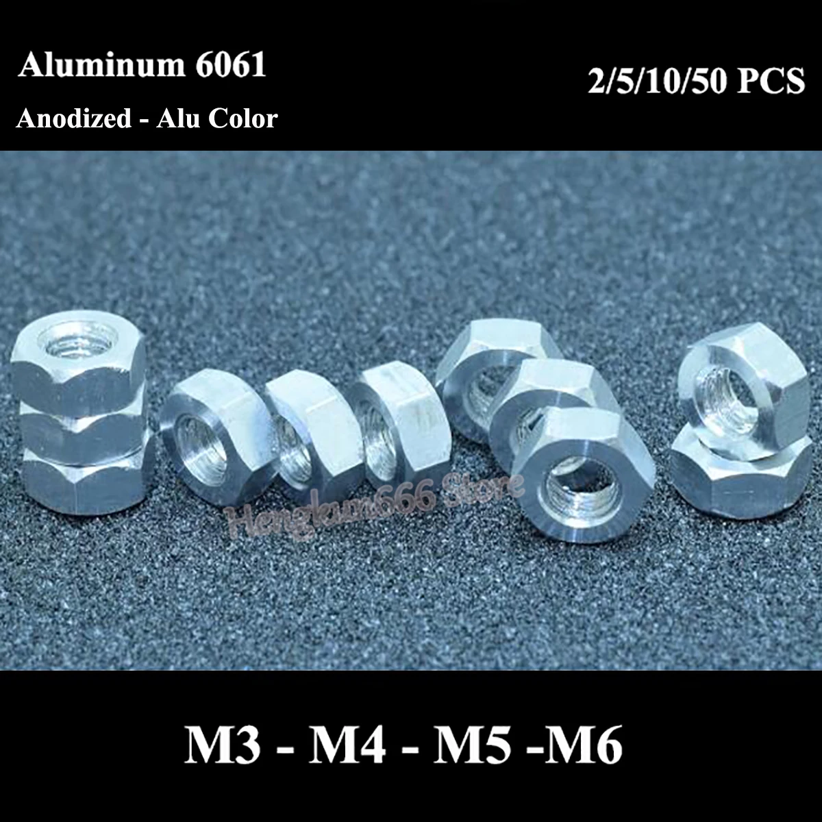 

M3 M4 M5 M6 шестигранные гайки из алюминиевого сплава анодированный алюминий цветная алюминиевая Шестигранная гайка DIN 934 для винтовых болтов