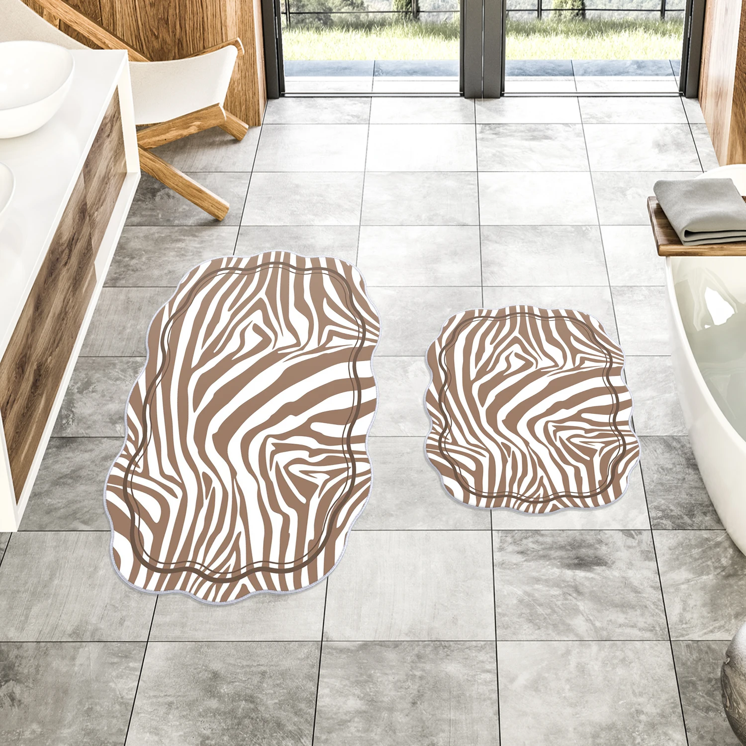 Turkish Toilet Rug Bath Carpet Set Brown Zebra Non-Slip Leather Sole Bathroom Kilim Home Dry Decoration Artistic Aesthetic Mat
Turkish Toilet Rug Bath Carpet Set Brown Zebra Non-Slip Leather Sole Bathroom Kilim Home Dry Decoration Artistic Aesthetic Mat