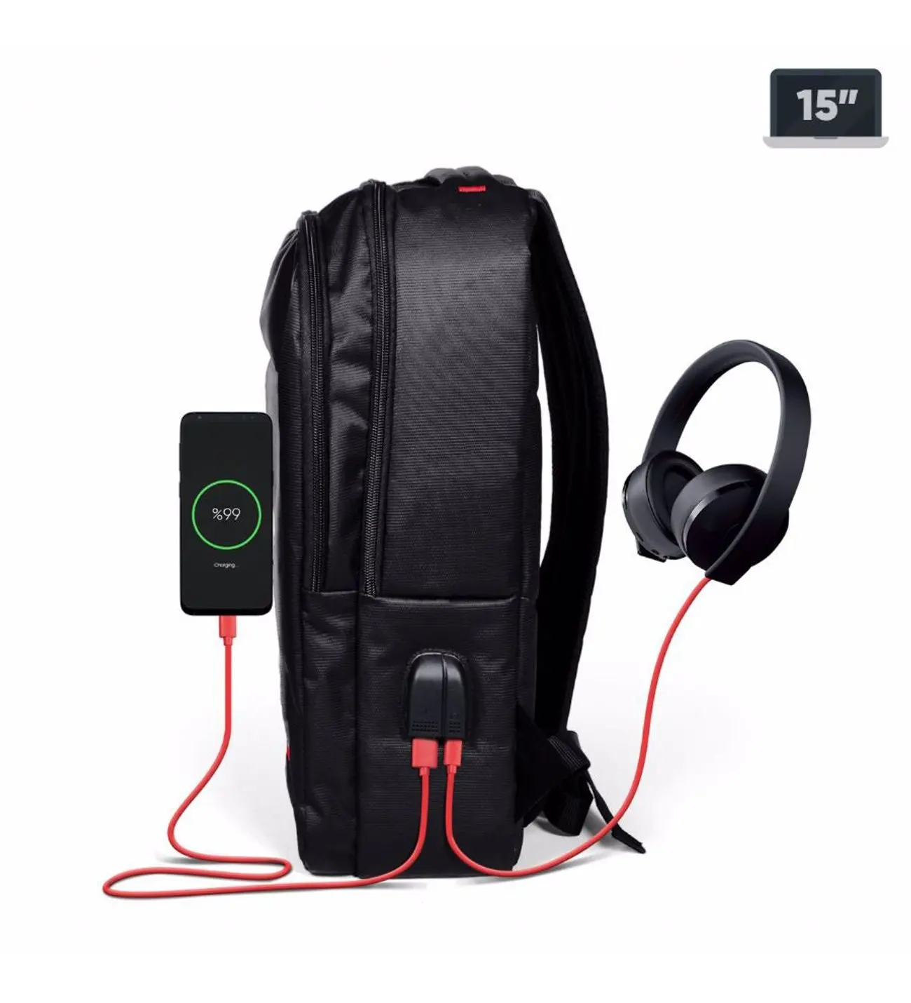 Ibag 15-дюймовый черный рюкзак с отделением для ноутбука и планшета (USB и разъем AUX)
Ibag 15-дюймовый черный рюкзак с отделением для ноутбука и планшета (USB и разъем AUX)