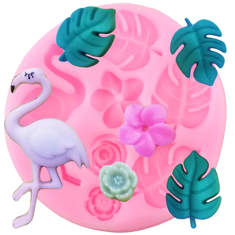 

Turtle Leaf Flamingo Silicone Mold Animals Chocolate Fondant Mould Cake Decorating Tools Cake Border Polymer Clay Candy Molds