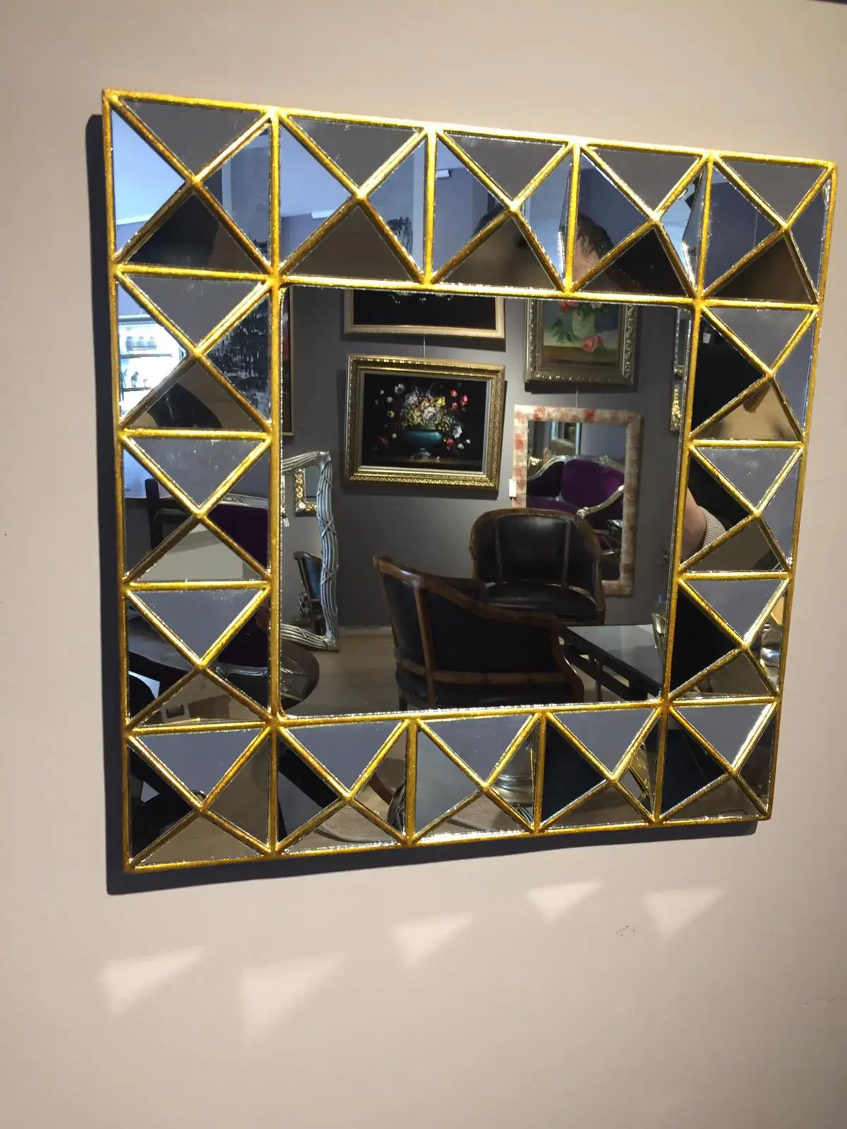 Square Decorative Mirror Gold Colour Diamond Shape Multi Use Wall Accessories Decor Home Office Use
Square Decorative Mirror Gold Colour Diamond Shape Multi Use Wall Accessories Decor Home Office Use