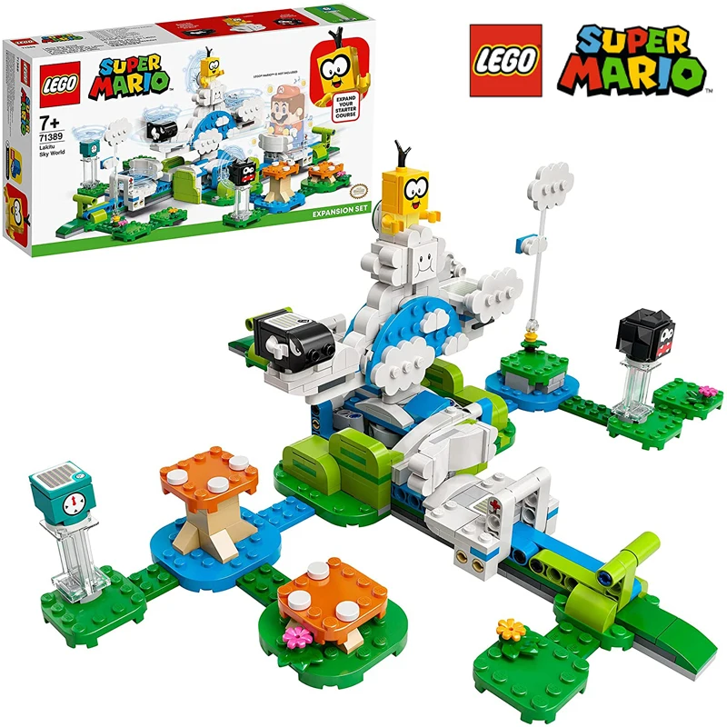 

LEGO Super Mario Lakitu Sky World комплект дополнительных приключений 71389-коллекционная игрушка для детей набор Марио для детей (484 шт.)