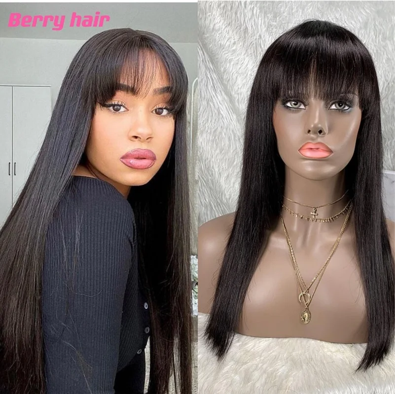 Brazilian Straight 100% Human Hair Wigs With Bangs Remy Full Machine Made Human Hair Bob Wigs For Women 12-22 inch Fringe Wig
Brazilian Straight 100% Human Hair Wigs With Bangs Remy Full Machine Made Human Hair Bob Wigs For Women 12-22 inch Fringe Wig