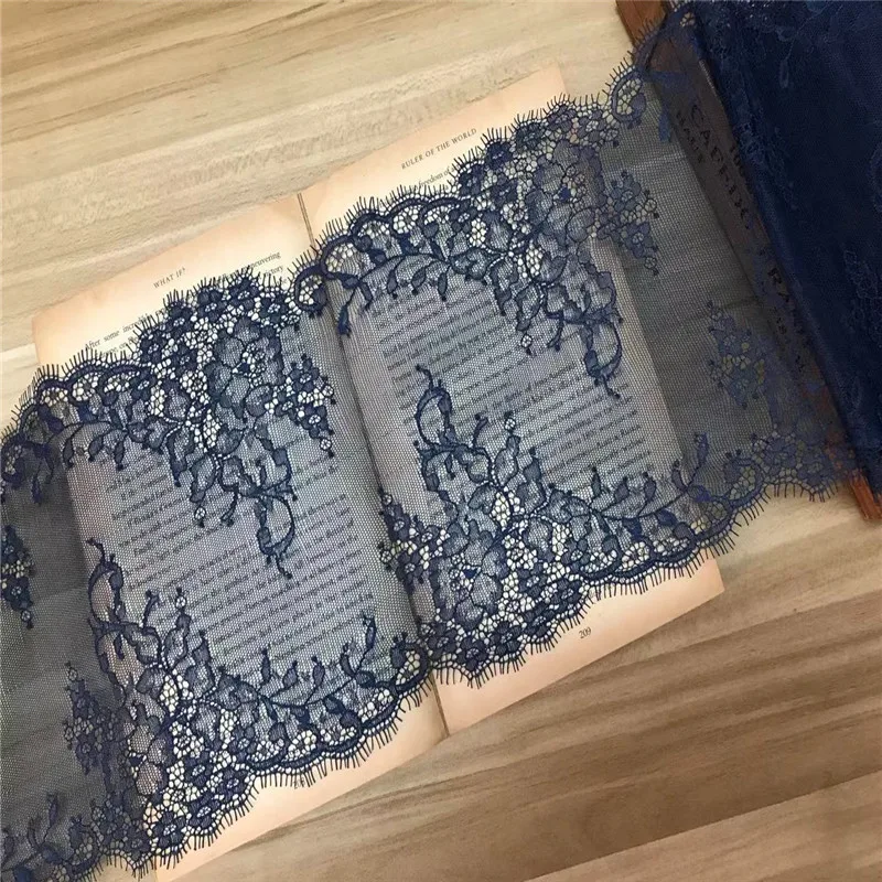 (6M/Lot)Eyelash Lace Trim 17cm Chantilly Lace Fabric Navy Blue French Lace For Clothing Sewing Craft
(6M/Lot)Eyelash Lace Trim 17cm Chantilly Lace Fabric Navy Blue French Lace For Clothing Sewing Craft