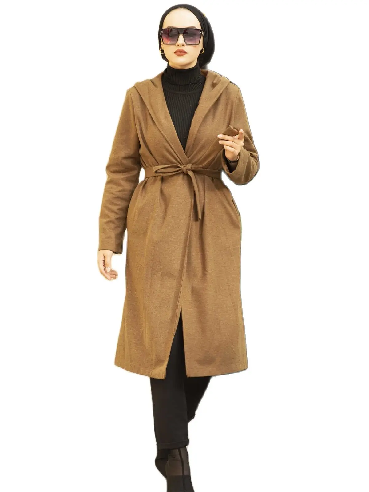 Hooded Cachet Long Coat Women Jacket For Ladies Turkey Store Autumun Winter Season Mount Luxury Design Clothing Hidden Pocket Keeps Warm Adjustable Waist 
Hooded Cachet Long Coat Women Jacket For Ladies Turkey Store Autumun Winter Season Mount Luxury Design Clothing Hidden Pocket Keeps Warm Adjustable Waist