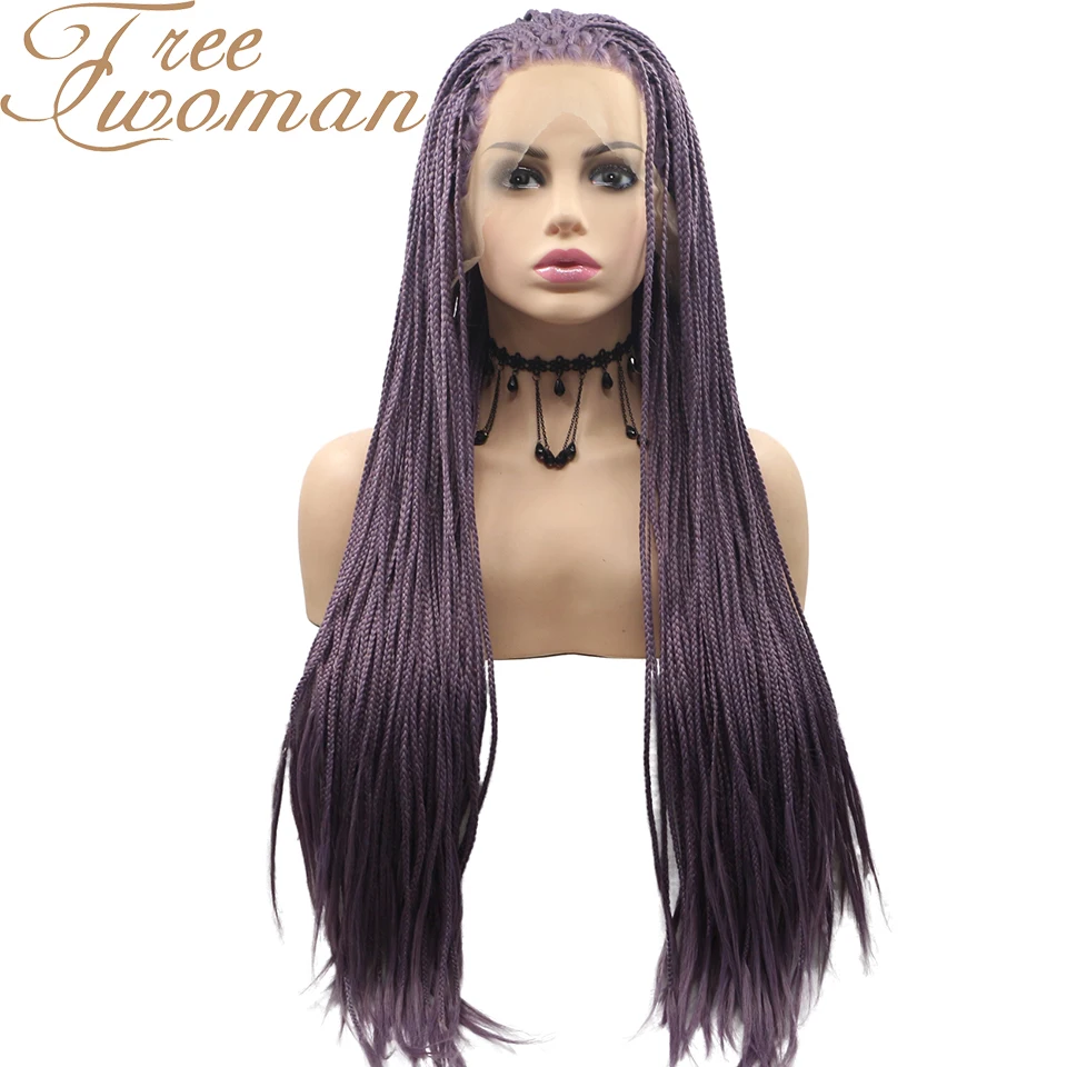 FREEWOMAN 24in Soft Braided Box Braids Wig Long Black Hair Synthetic Lace Front Wigs for Women Heat Resistant Cosplay Lace Wig
FREEWOMAN 24in Soft Braided Box Braids Wig Long Black Hair Synthetic Lace Front Wigs for Women Heat Resistant Cosplay Lace Wig