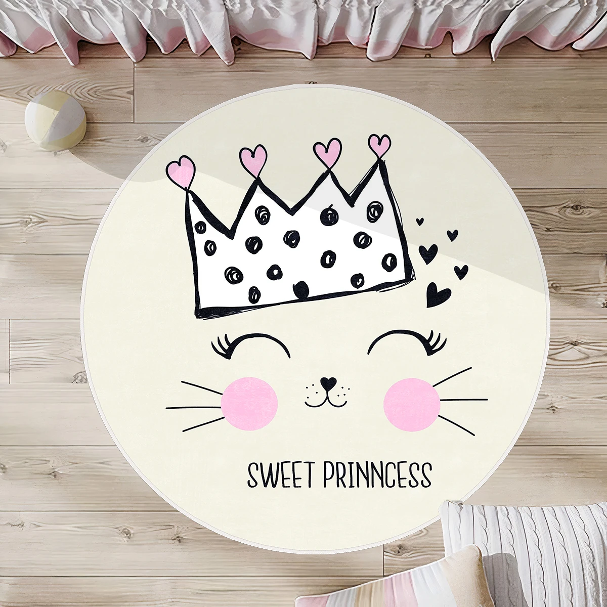 Beyaz Çocuk Odası Halısı kedi taç kalp prenses
Beyaz Çocuk Odası Halısı kedi taç kalp prenses