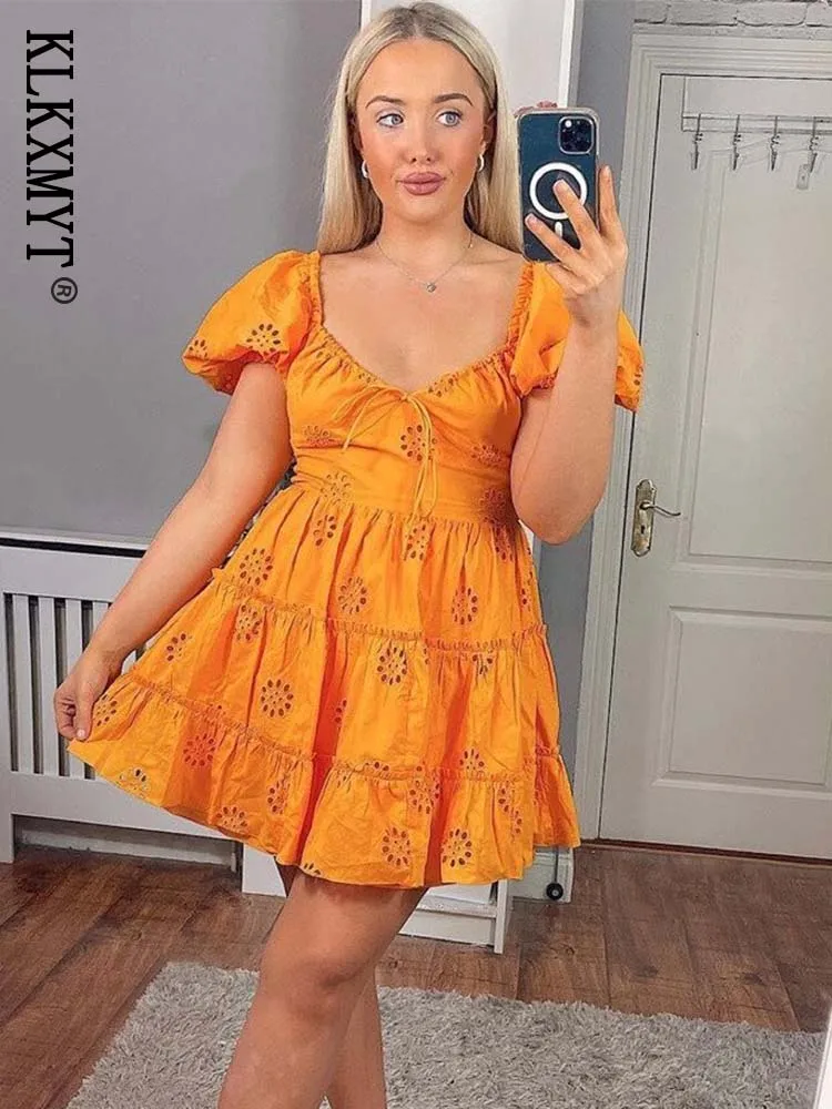 Klkxmyt Summer Women Dress 2022 Traf Fashion Hollow Out Embroidery Elegant Party Dresses Short Sleeve Female Vintage Vestido
Klkxmyt Summer Women Dress 2022 Traf Fashion Hollow Out Embroidery Elegant Party Dresses Short Sleeve Female Vintage Vestido