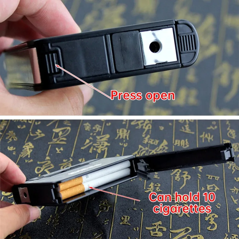 Automatic Cigarette Case 10pcs Capacity Can Mount Lighter Metal Box for Men Smoking
Automatic Cigarette Case 10pcs Capacity Can Mount Lighter Metal Box for Men Smoking