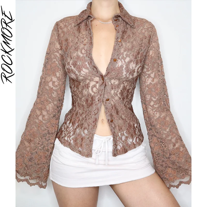Rockmoer Lace See Through Blouse Women Shirts Autumn Ladies High Street Sexy Club Long Sleeve Crop Tops Y2K Aesthetic Cardigan
Rockmoer Lace See Through Blouse Women Shirts Autumn Ladies High Street Sexy Club Long Sleeve Crop Tops Y2K Aesthetic Cardigan