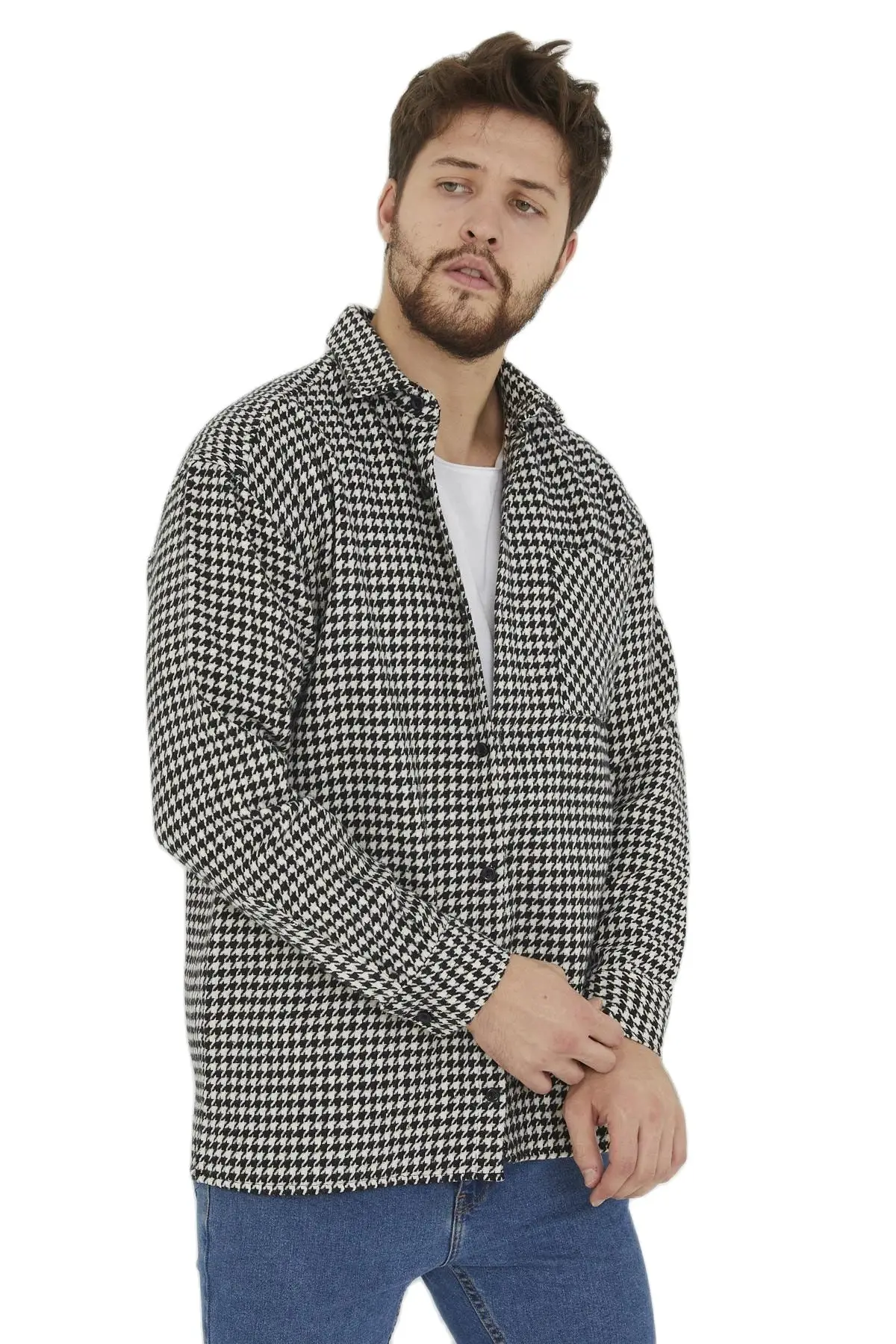 Men's Standard-Fit Long-Sleeve Casual Checked Shirt Single Patch Pocket Button-down Collar Comfortable Slim Fit Single Pocket
Men's Standard-Fit Long-Sleeve Casual Checked Shirt Single Patch Pocket Button-down Collar Comfortable Slim Fit Single Pocket