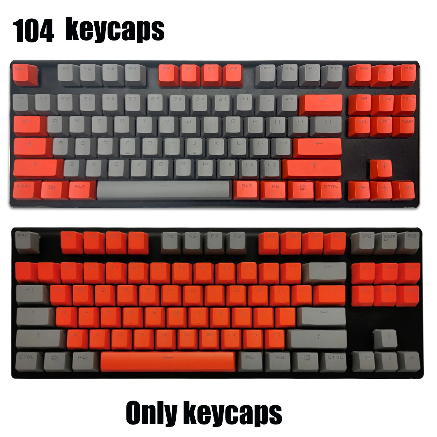 

104-Key PBT Keycaps Dye Sublimation for 61/87/104 keys Mechanical & Optical Gaming Keyboard Double Color Backlight Keycap