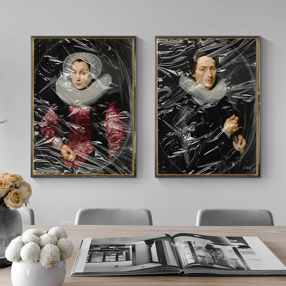 Wedded Dutch - Portraits of Seventeenth Poster Print Canvas Wall Art Funny Photo of Plastic Film Painting Living Room Home Decor
Wedded Dutch - Portraits of Seventeenth Poster Print Canvas Wall Art Funny Photo of Plastic Film Painting Living Room Home Decor